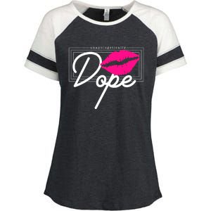 Unapologetically Dope Afro Words For Proud And Strong Funny Gift Enza Ladies Jersey Colorblock Tee