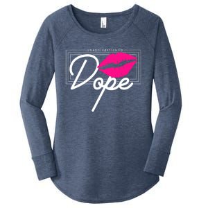 Unapologetically Dope Afro Words For Proud And Strong Funny Gift Women's Perfect Tri Tunic Long Sleeve Shirt