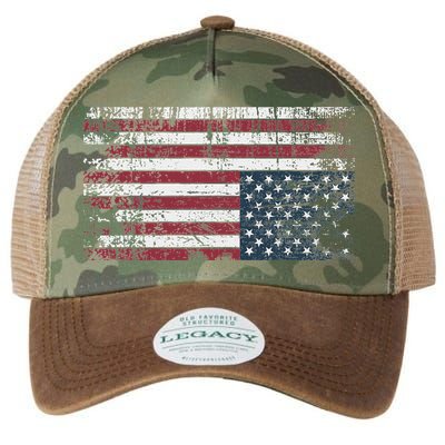 Upside Down American Flag Vintage Upside Down Usa Flag Legacy Tie Dye Trucker Hat