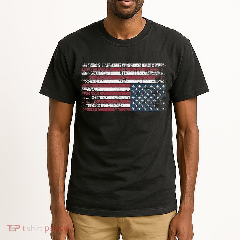 Upside Down American Flag Vintage Upside Down Usa Flag Tall T-Shirt