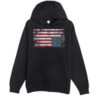 Upside Down American Flag Vintage Upside Down Usa Flag Premium Pullover Hoodie