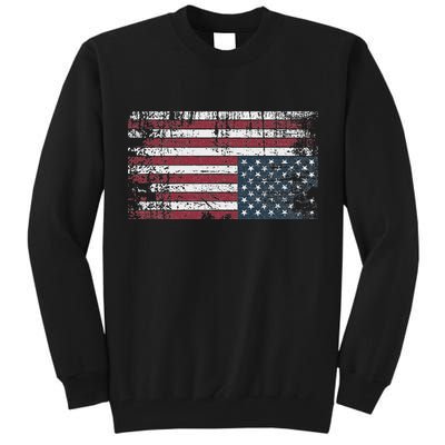 Upside Down American Flag Vintage Upside Down Usa Flag Tall Sweatshirt