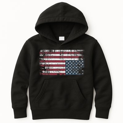 Upside Down American Flag Vintage Upside Down Usa Flag Kids Hoodie