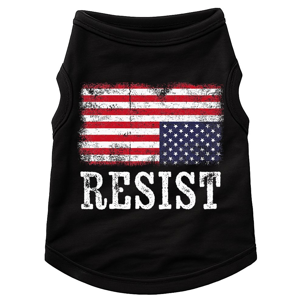 Upside Down American Flag Resist Distress United States Usa Doggie Tank