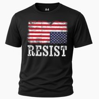 Upside Down American Flag Resist Distress United States Usa Cooling Performance Crew T-Shirt