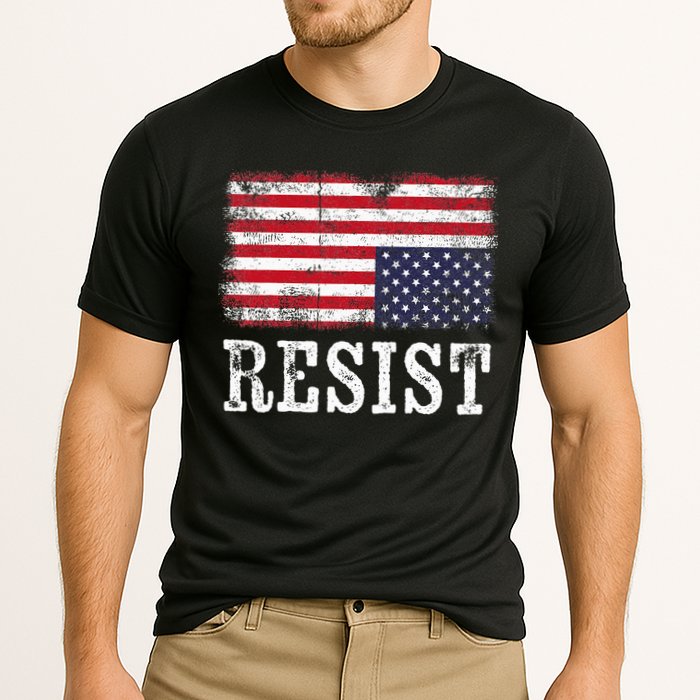 Upside Down American Flag Resist Distress United States Usa Cooling Performance Crew T-Shirt