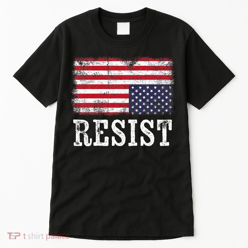 Upside Down American Flag Resist Distress United States Usa Tall T-Shirt