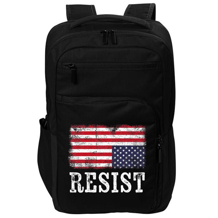 Upside Down American Flag Resist Distress United States Usa Impact Tech Backpack