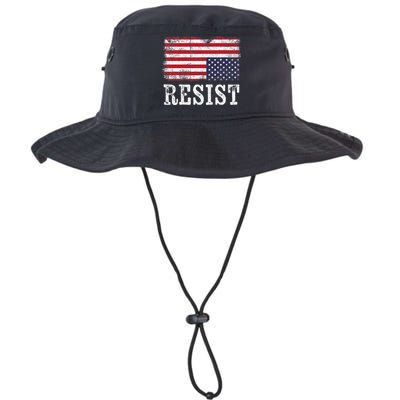 Upside Down American Flag Resist Distress United States Usa Bucket Hat