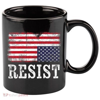 Upside Down American Flag Resist Distress United States Usa 11oz C Handle Ceramic Mug