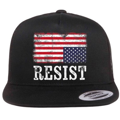 Upside Down American Flag Resist Distress United States Usa Flatbill Hat
