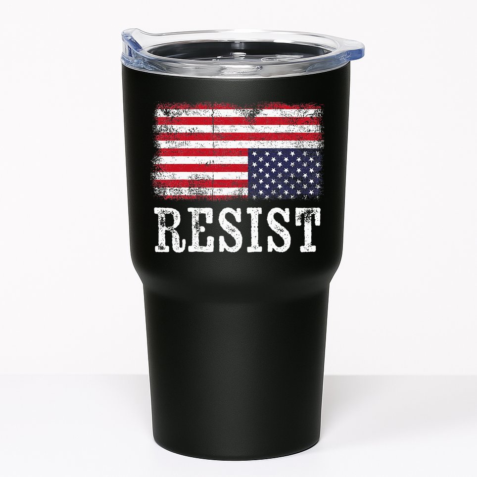 Upside Down American Flag Resist Distress United States Usa Tumbler