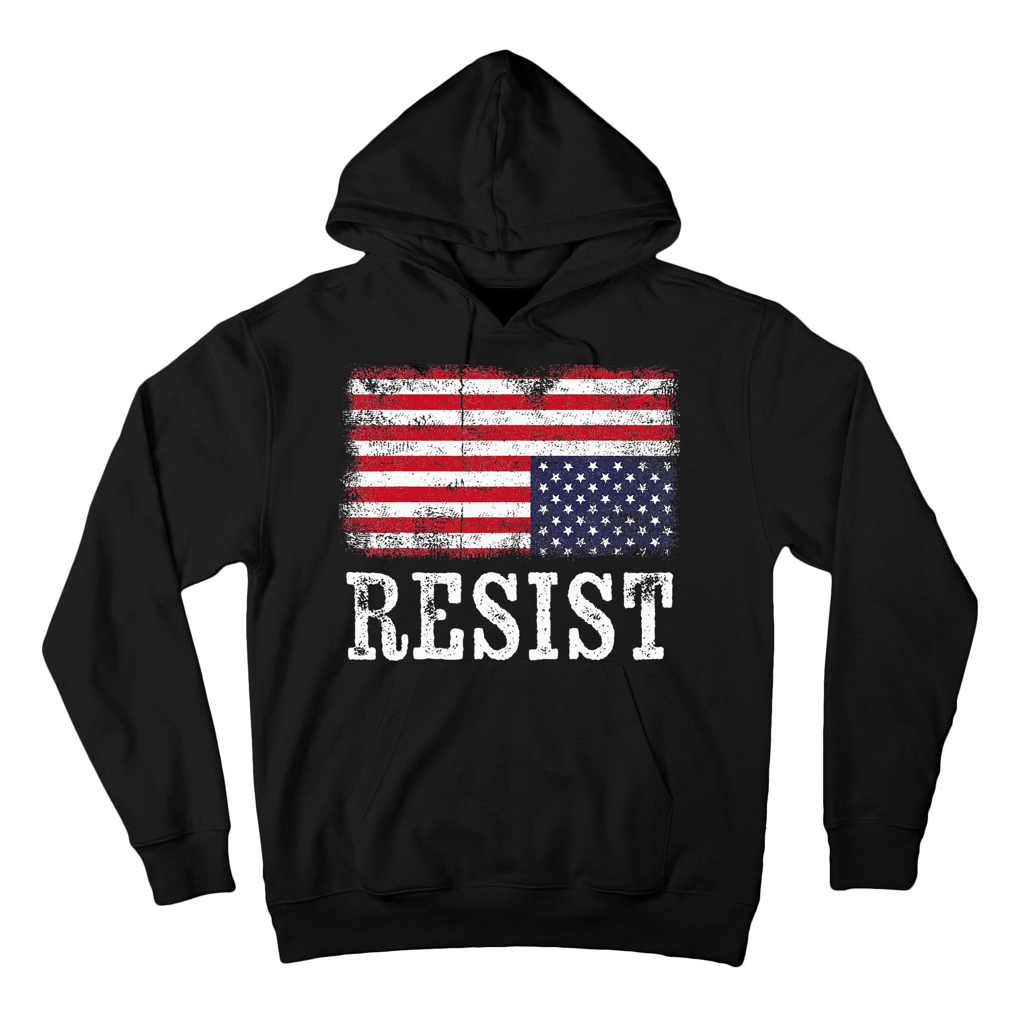 Upside Down American Flag Resist Distress United States Usa Tall Hoodie
