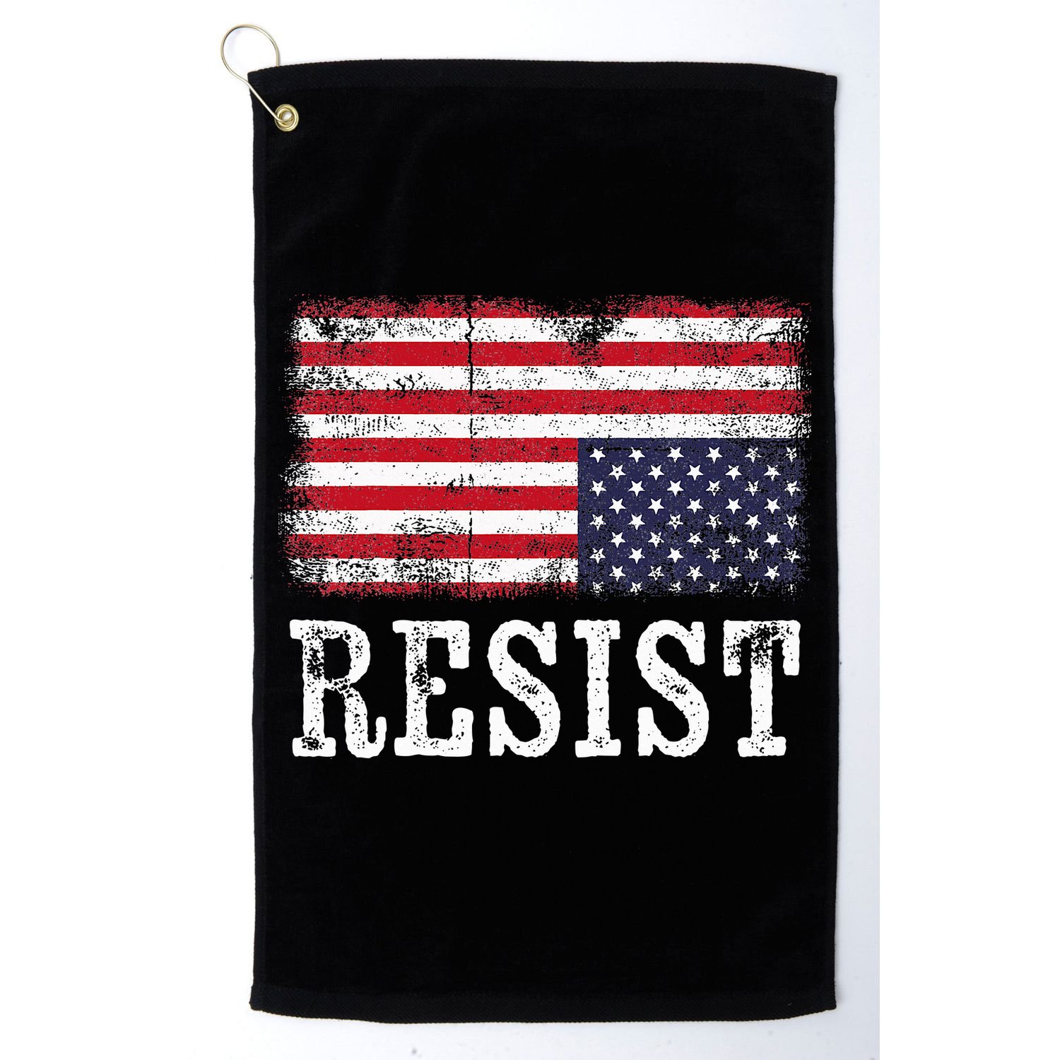 Upside Down American Flag Resist Distress United States Usa Golf Towel