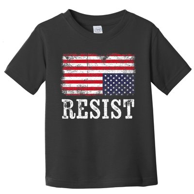 Upside Down American Flag Resist Distress United States Usa Toddler T-Shirt