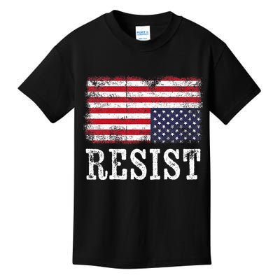 Upside Down American Flag Resist Distress United States Usa Kids T-Shirt