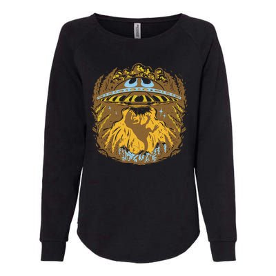 UFO Dinosaur Abduction Womens California Wash Sweatshirt