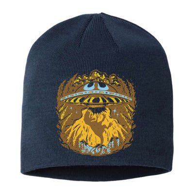 UFO Dinosaur Abduction Sustainable Beanie