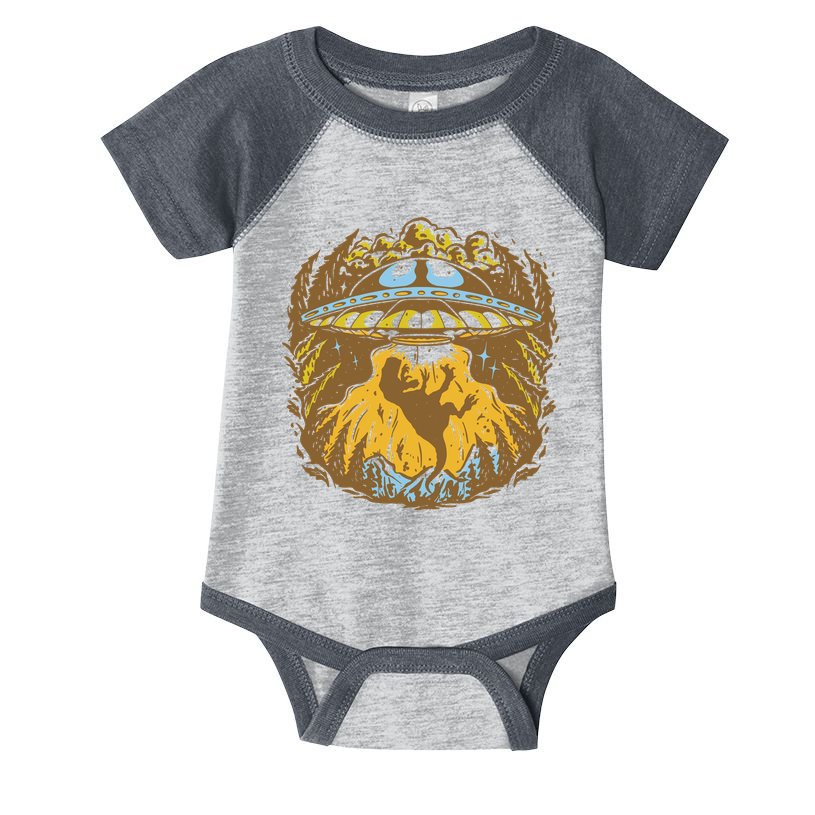 UFO Dinosaur Abduction Infant Baby Jersey Bodysuit
