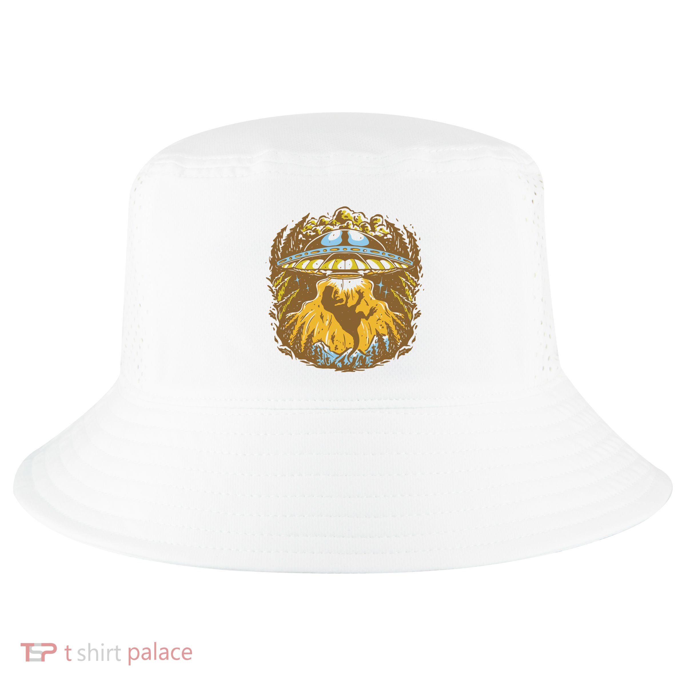 UFO Dinosaur Abduction Cool Comfort Performance Bucket Hat