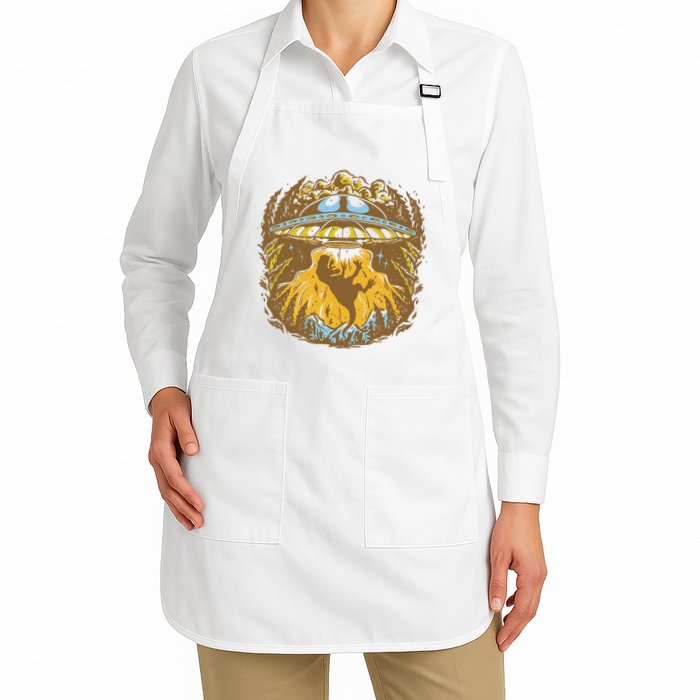 UFO Dinosaur Abduction Apron