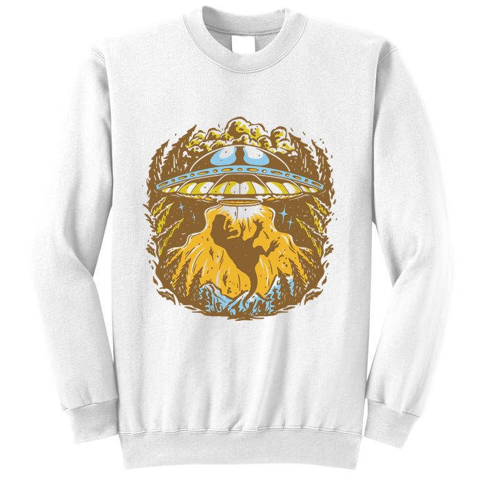 UFO Dinosaur Abduction Sweatshirt