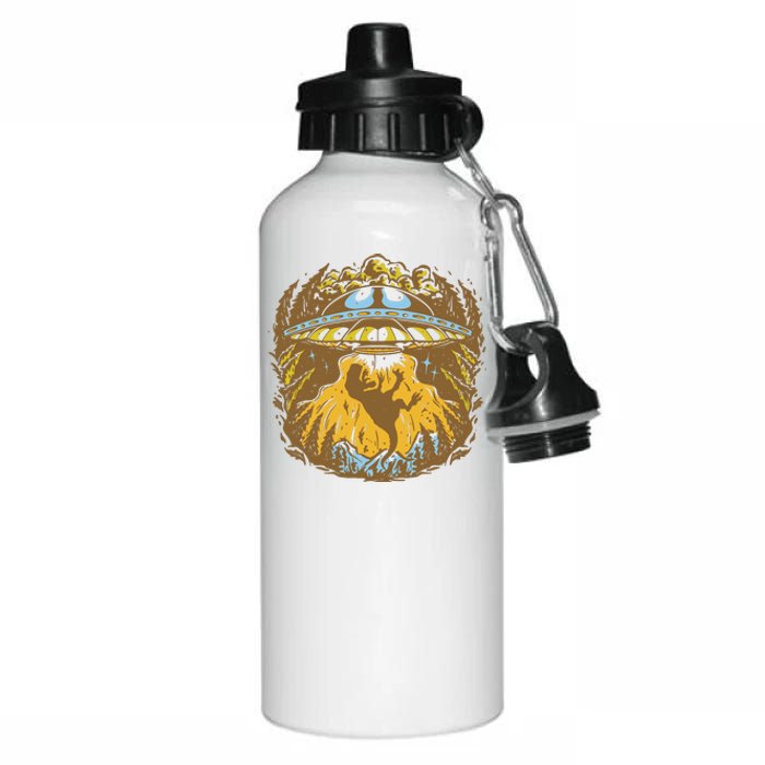 UFO Dinosaur Abduction Aluminum Water Bottle