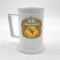 UFO Dinosaur Abduction Beer Stein