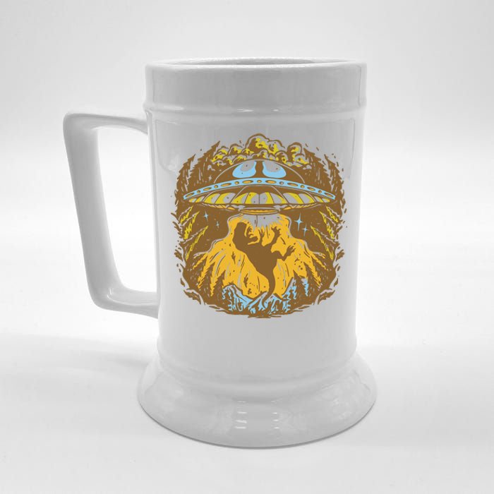 UFO Dinosaur Abduction Beer Stein