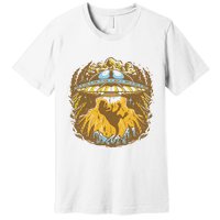 UFO Dinosaur Abduction Premium T-Shirt