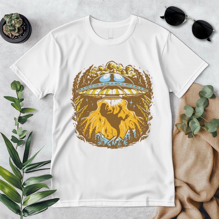 UFO Dinosaur Abduction Premium T-Shirt