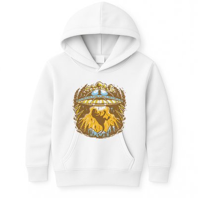 UFO Dinosaur Abduction Kids Hoodie