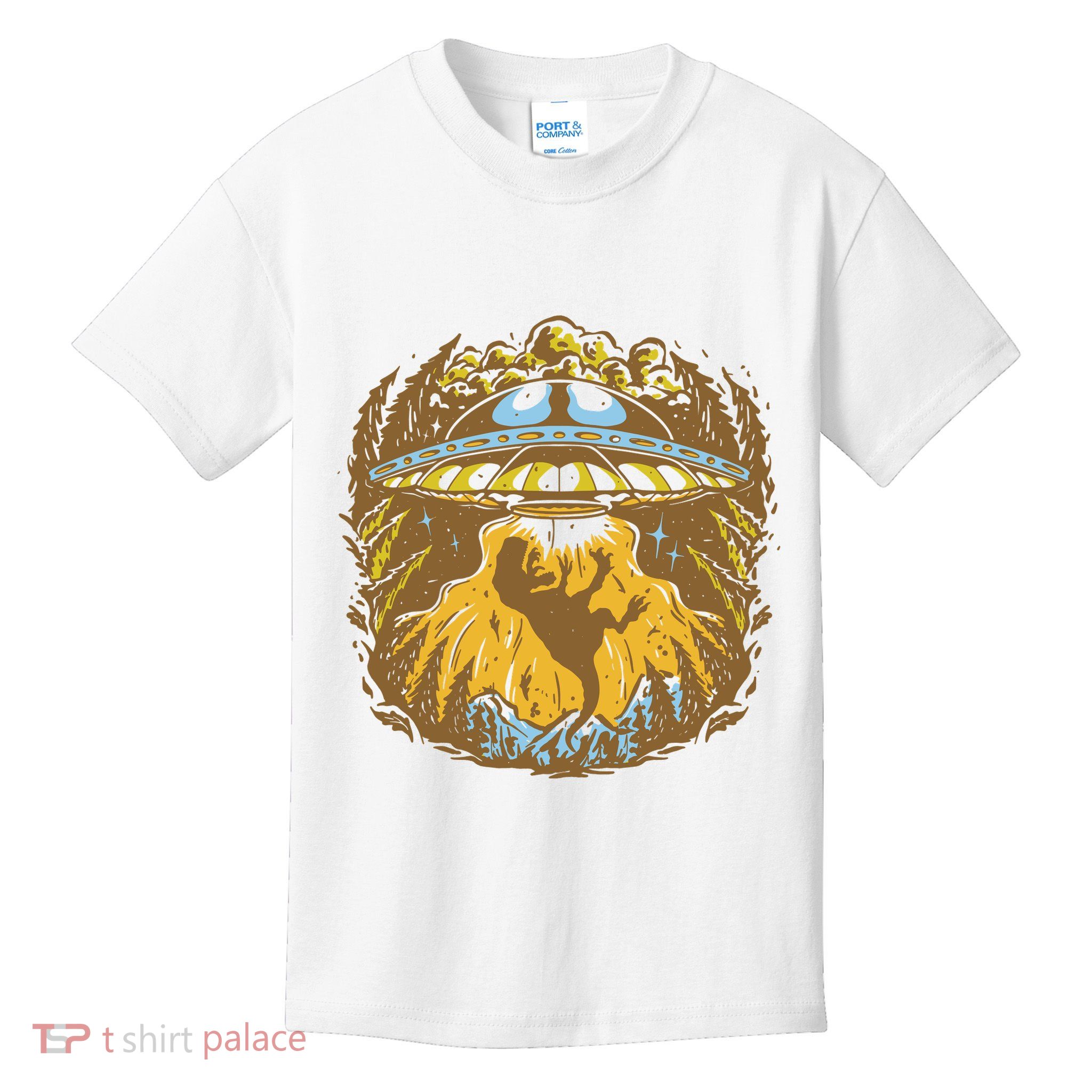 UFO Dinosaur Abduction Kids T-Shirt