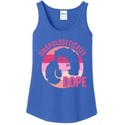 Unapologetically Dope Afro African American Black Gift Ladies Essential Tank