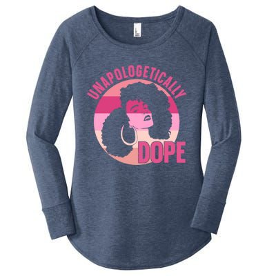 Unapologetically Dope Afro African American Black Gift Women's Perfect Tri Tunic Long Sleeve Shirt