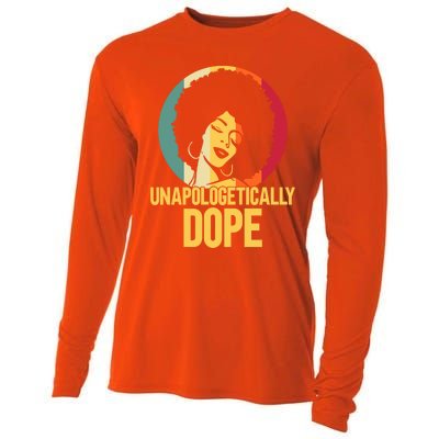 Unapologetically Dope Afro African American Black Funny Gift Cooling Performance Long Sleeve Crew