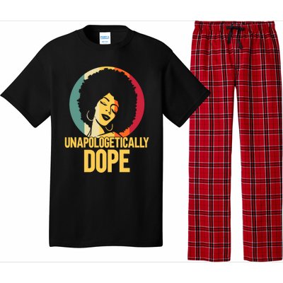 Unapologetically Dope Afro African American Black Funny Gift Pajama Set