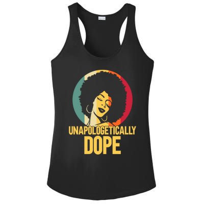 Unapologetically Dope Afro African American Black Funny Gift Ladies PosiCharge Competitor Racerback Tank