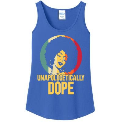 Unapologetically Dope Afro African American Black Funny Gift Ladies Essential Tank