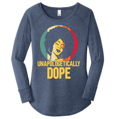 Unapologetically Dope Afro African American Black Funny Gift Women's Perfect Tri Tunic Long Sleeve Shirt