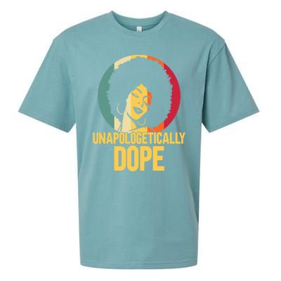 Unapologetically Dope Afro African American Black Funny Gift Sueded Cloud Jersey T-Shirt