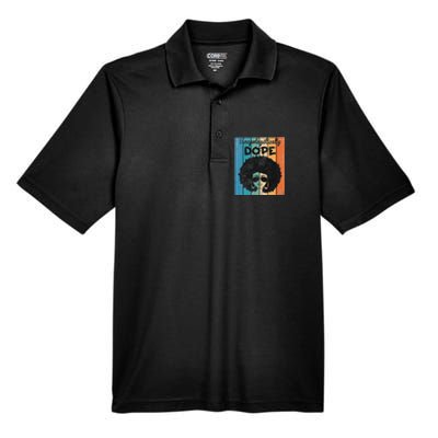 Unapologetically Dope Afro Black History Juneteenth Men's Origin Performance Pique Polo