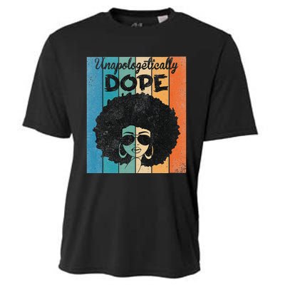 Unapologetically Dope Afro Black History Juneteenth Cooling Performance Crew T-Shirt