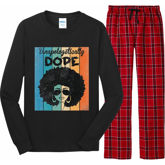 Unapologetically Dope Afro Black History Juneteenth Long Sleeve Pajama Set