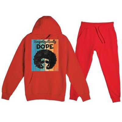 Unapologetically Dope Afro Black History Juneteenth Premium Hooded Sweatsuit Set