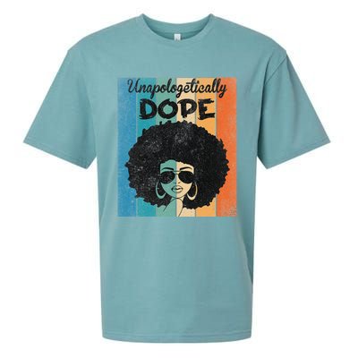 Unapologetically Dope Afro Black History Juneteenth Sueded Cloud Jersey T-Shirt