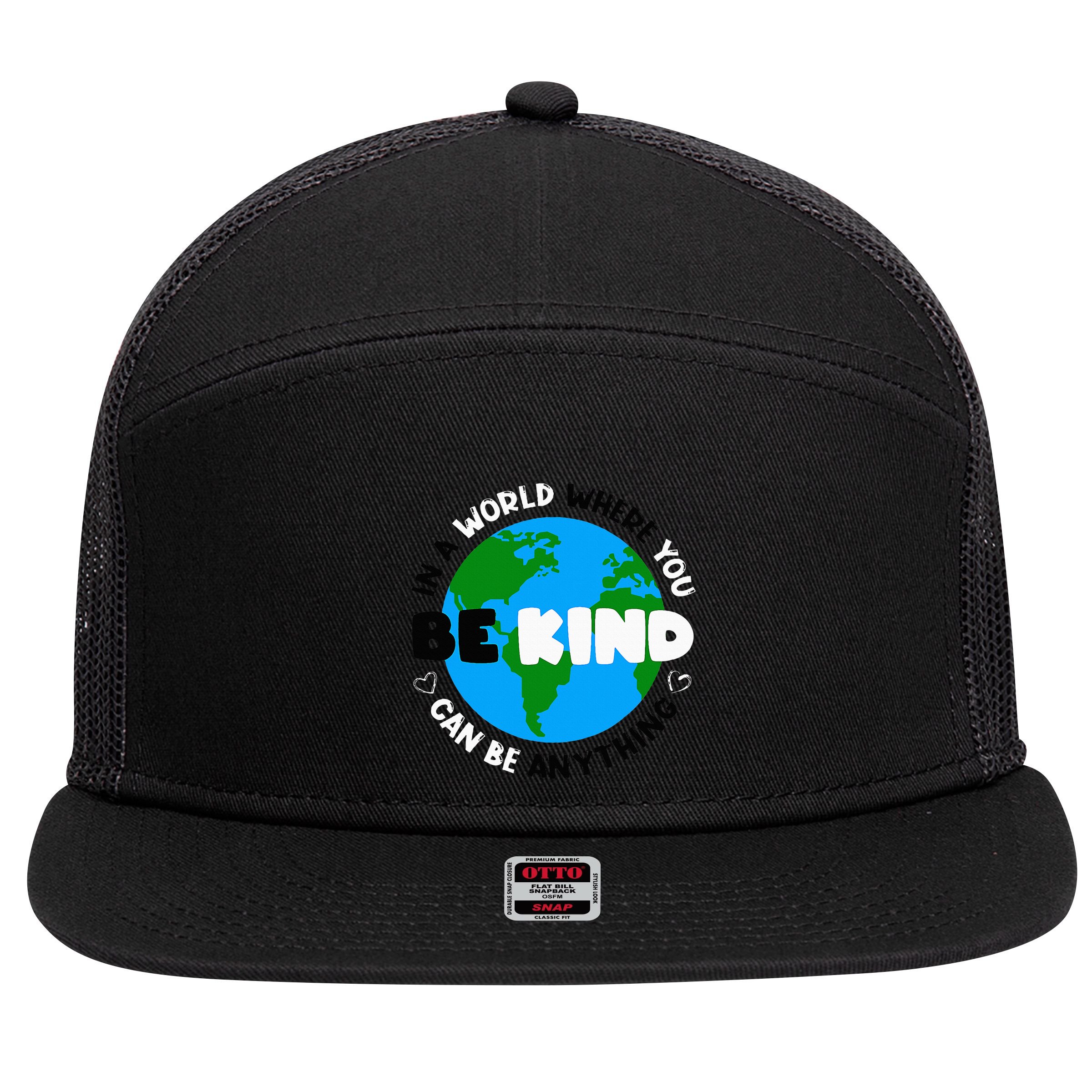 Unity Day AntiBullying Orange AntiBully Be Kind 7 Panel Mesh Trucker Snapback Hat