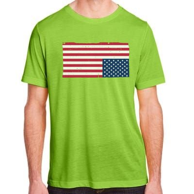 Upside Down American Flag Vintage Adult ChromaSoft Performance T-Shirt