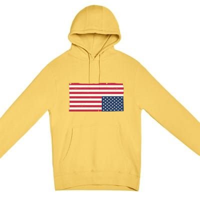 Upside Down American Flag Vintage Premium Pullover Hoodie