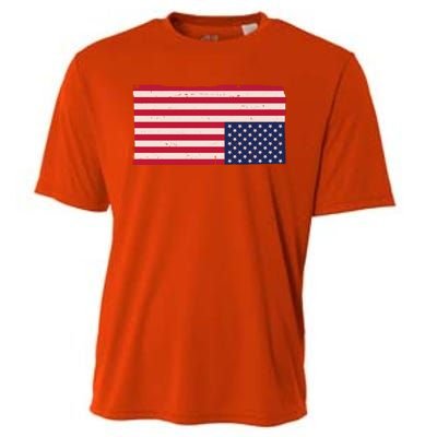 Upside Down American Flag Vintage Cooling Performance Crew T-Shirt